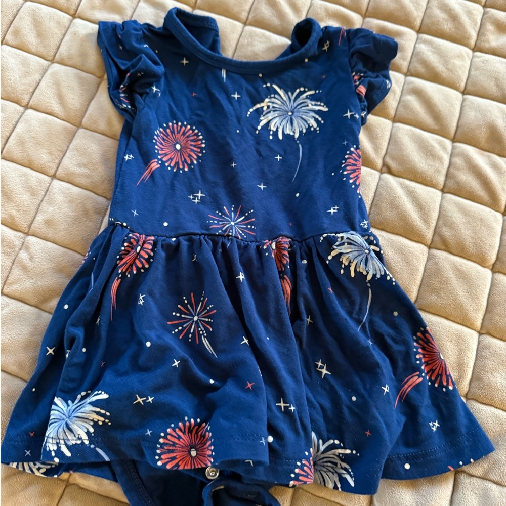 Kyte BABY Kids Fireworks Print Dress - Blue